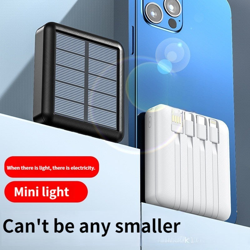 Slim Solar Charging  Power Bank