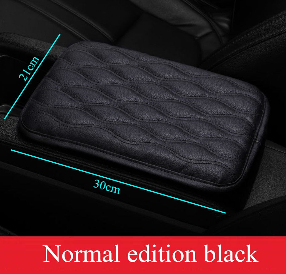 Wave Embroider Leather Car Armrest Mat