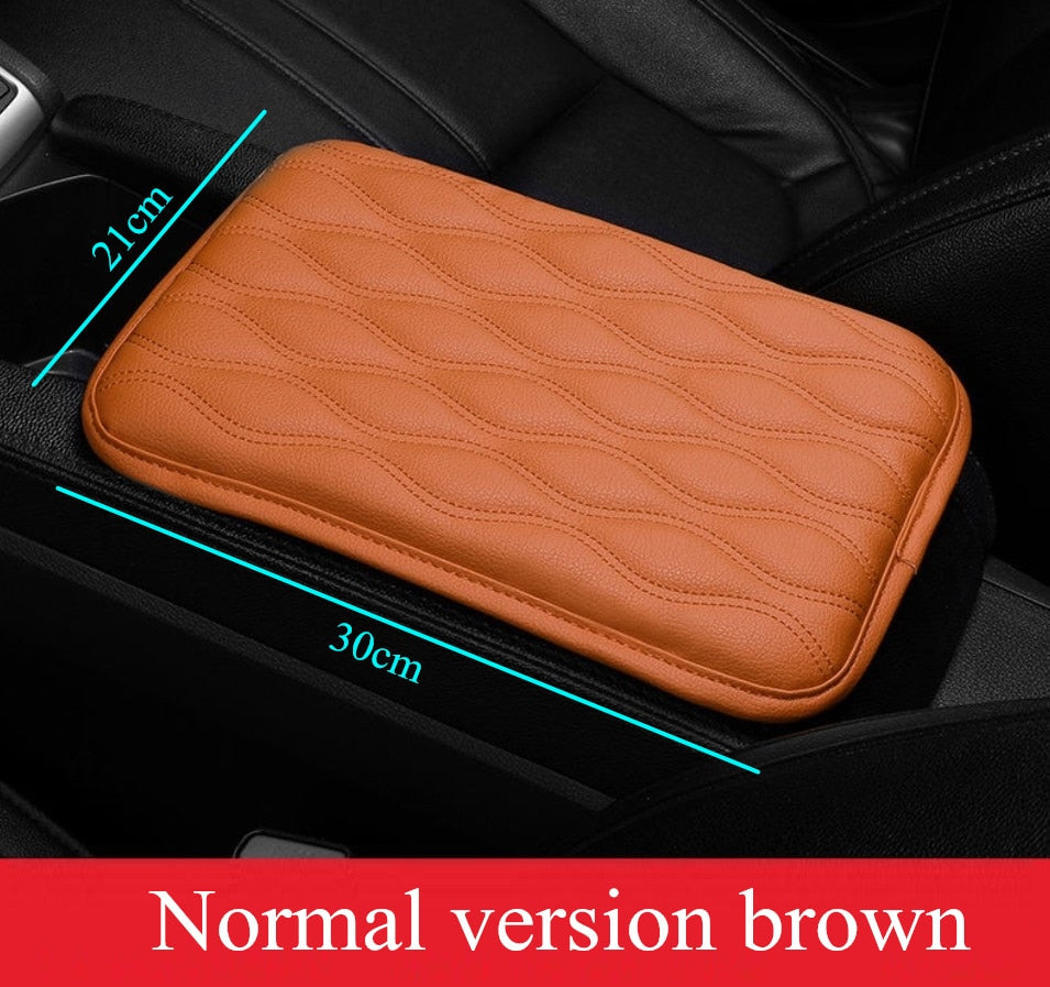 Wave Embroider Leather Car Armrest Mat