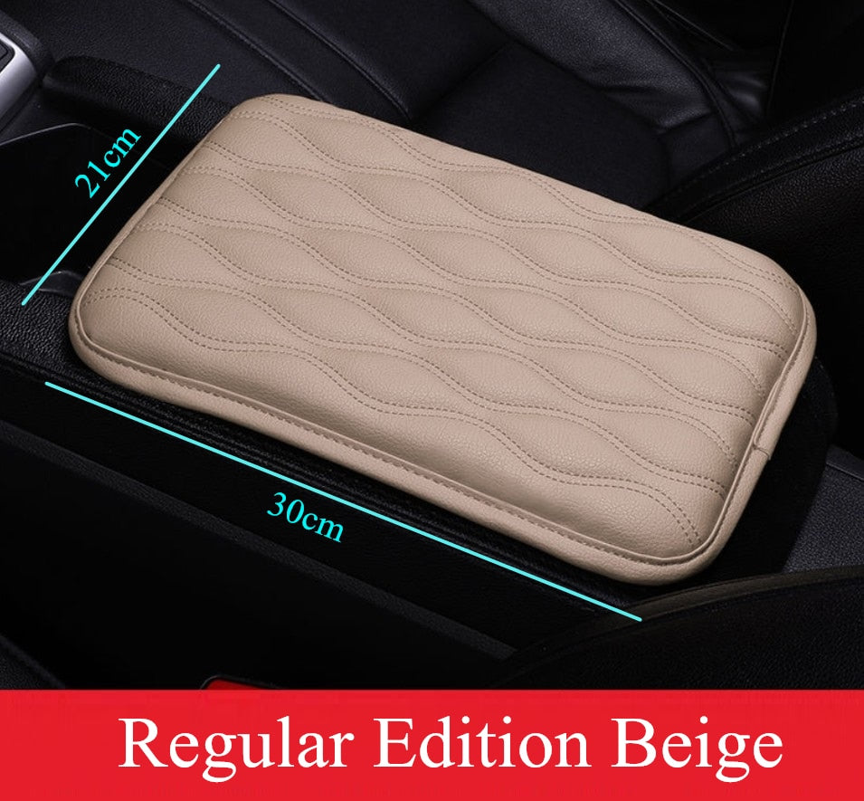 Wave Embroider Leather Car Armrest Mat