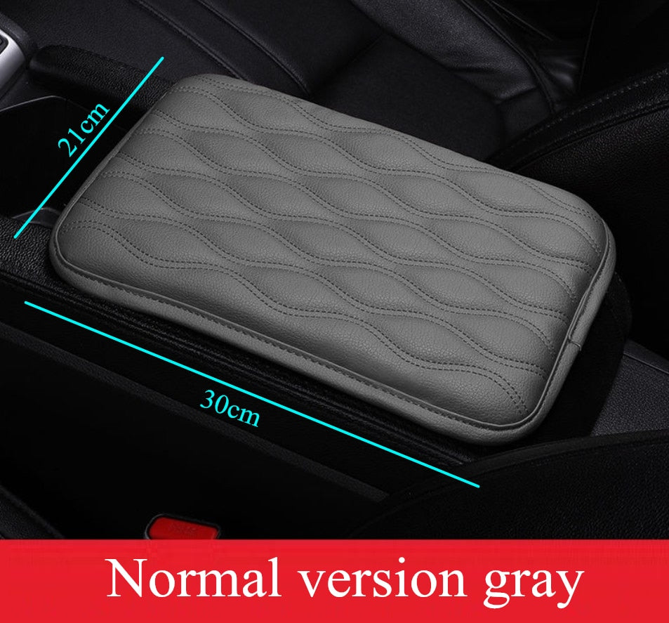 Wave Embroider Leather Car Armrest Mat