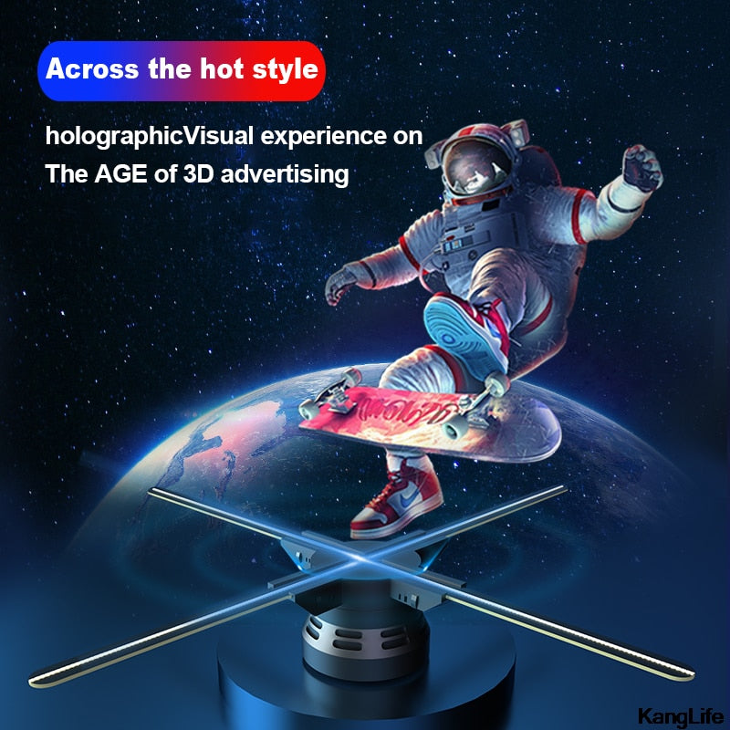 3D Hologram Projector Fan Remote Wifi Control 27-85cm Commercial Advertise Display Hologram Projector Transmit Picture Video